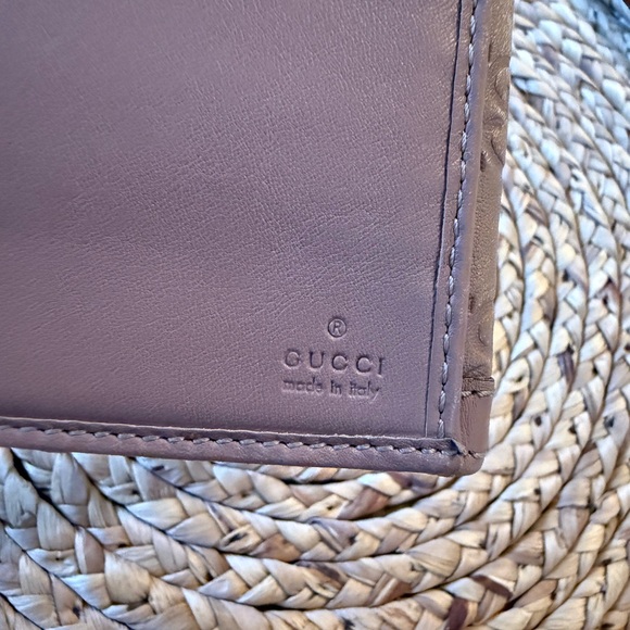 GUCCI Guccissima Long Wallet Nude Embossed Leather With Interlocking GG Logo - Picture 7 of 8